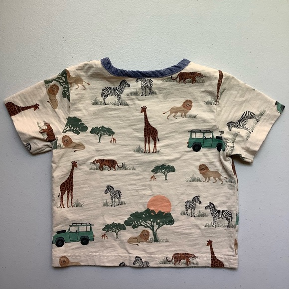Gymboree,and Toddler Short Sleeve Henley Tops,Wild Safari,12-18 Months - Picture 3 of 6